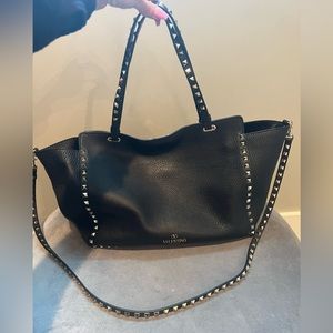 Medium Grainy Calfskin Valentino Rockstud  Bag